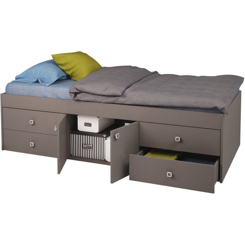 Kidsaw Multi Drawer Single 3ft Cabin Bed - Grey